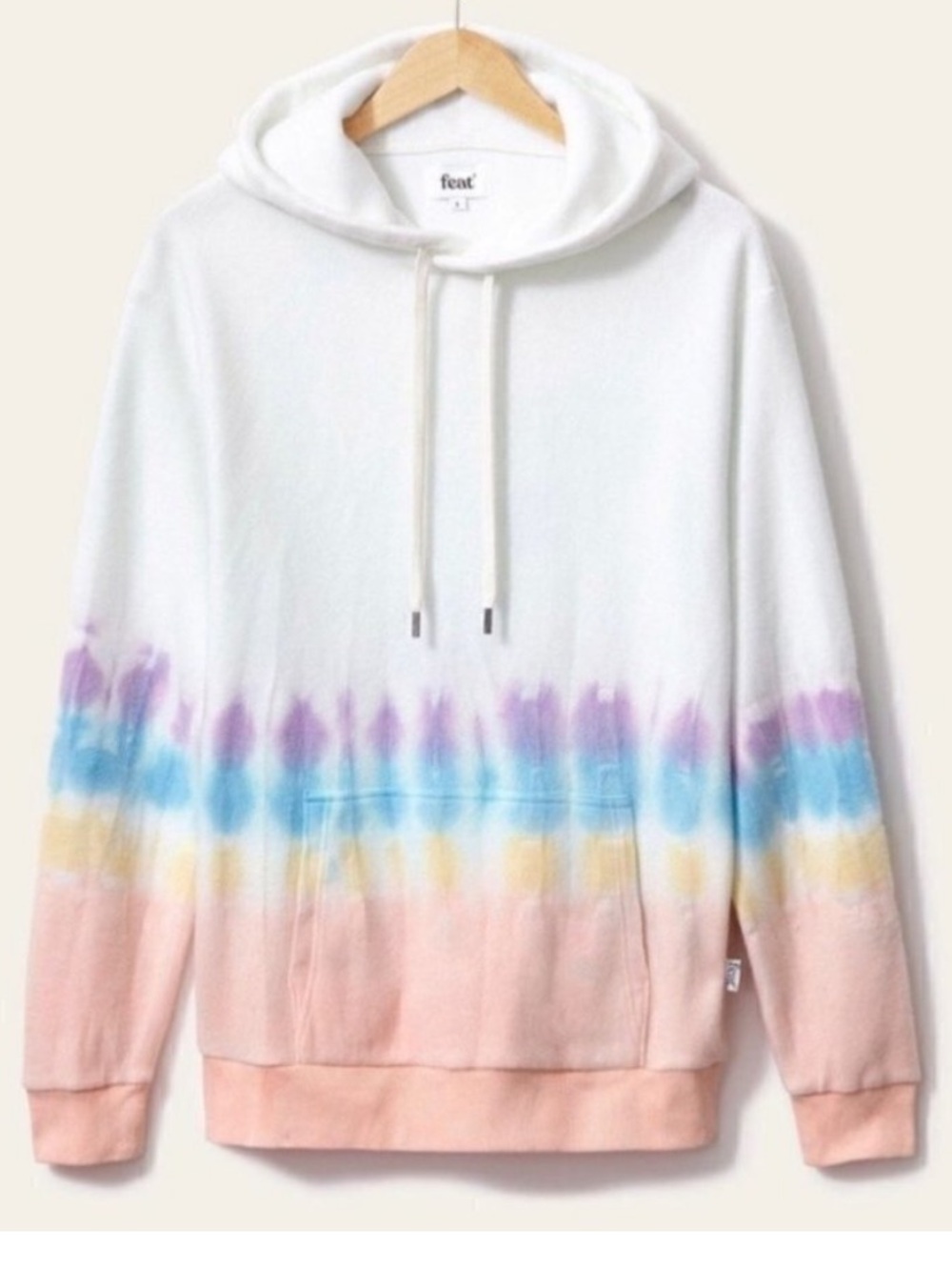 Feat Hoodie Rainbow‎ Tie Dye Blanket Soft Pullover Fleece Sweatshirt Hippie Boho